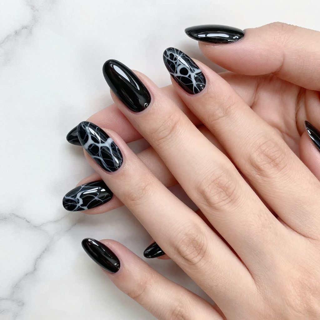 Black nail idea 5