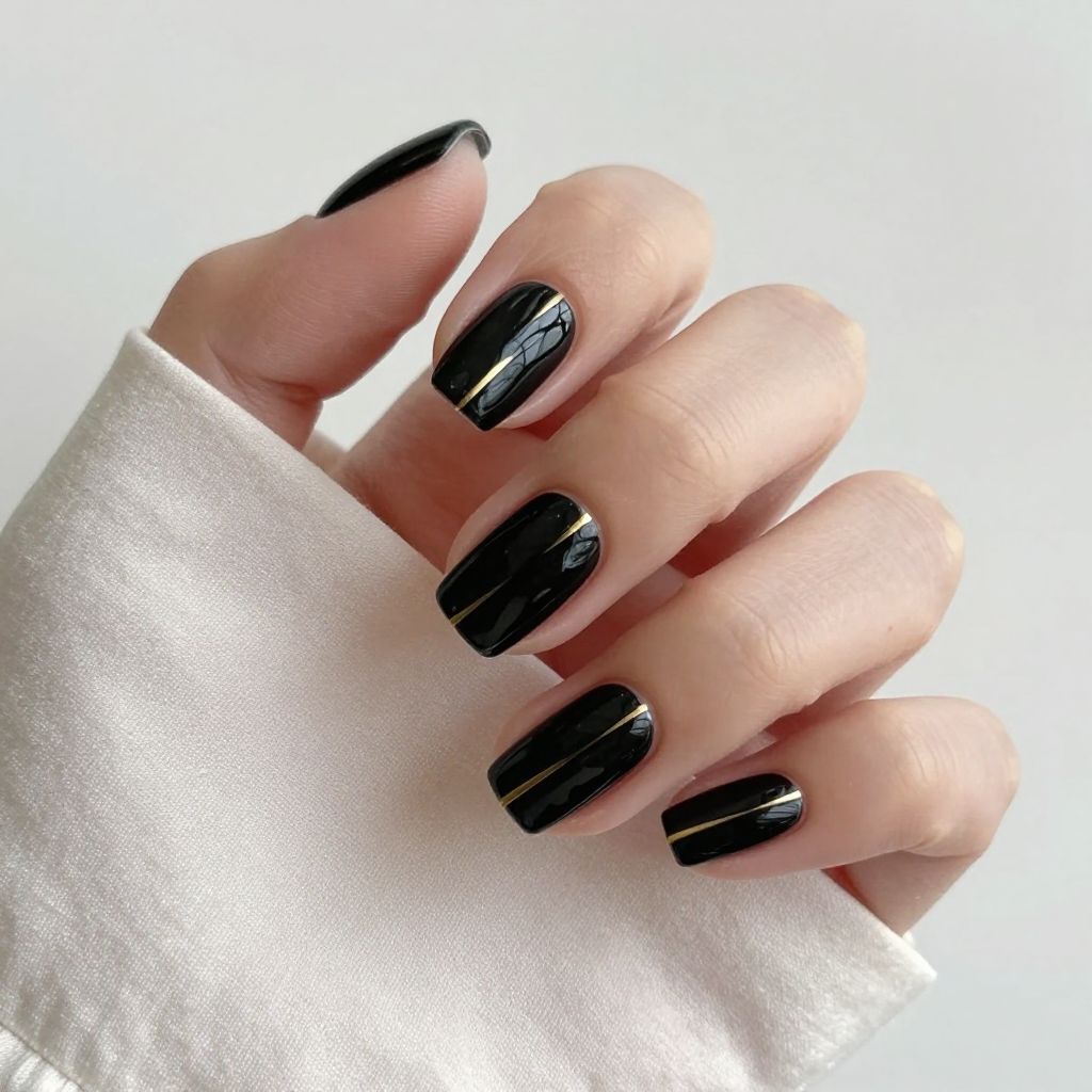 Black nail idea 6