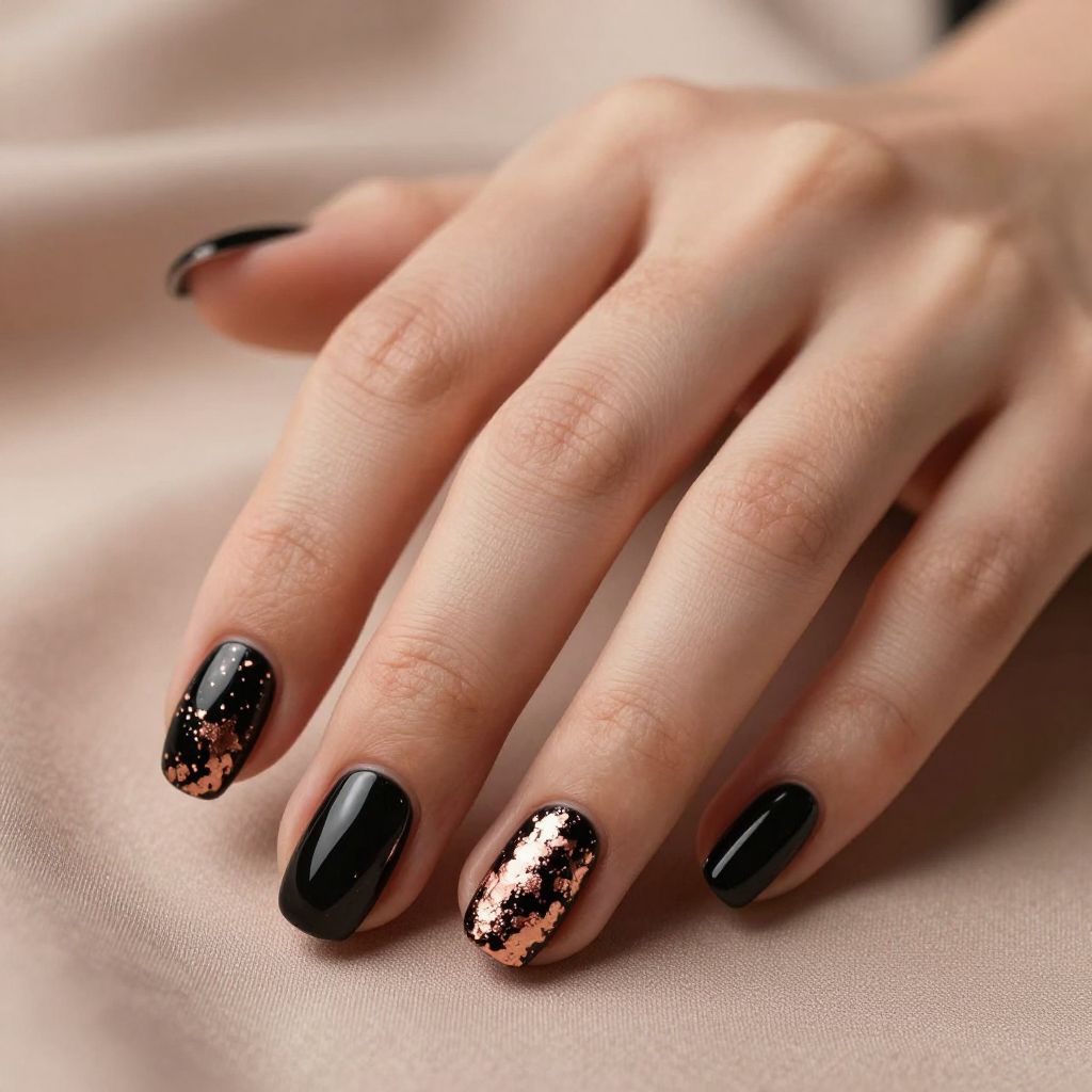 Black nail idea 8