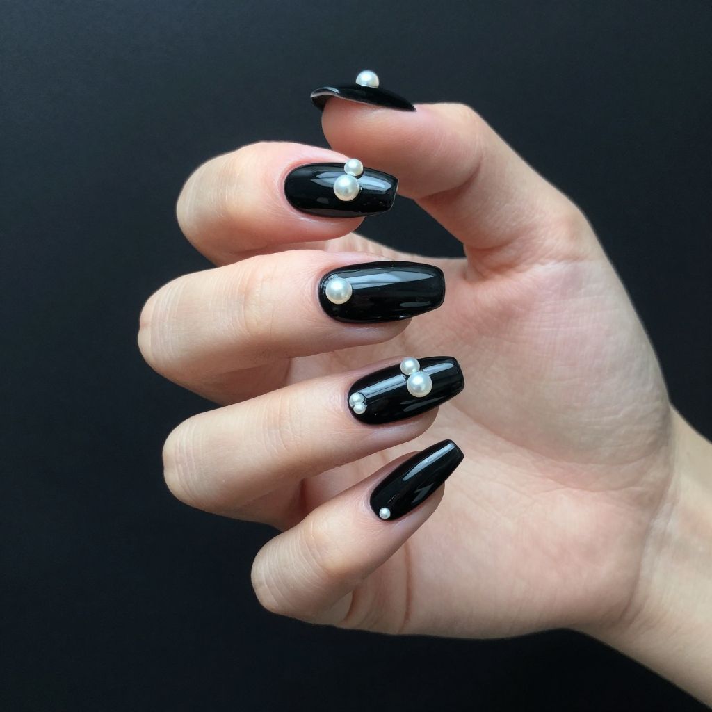 Black nail idea 7