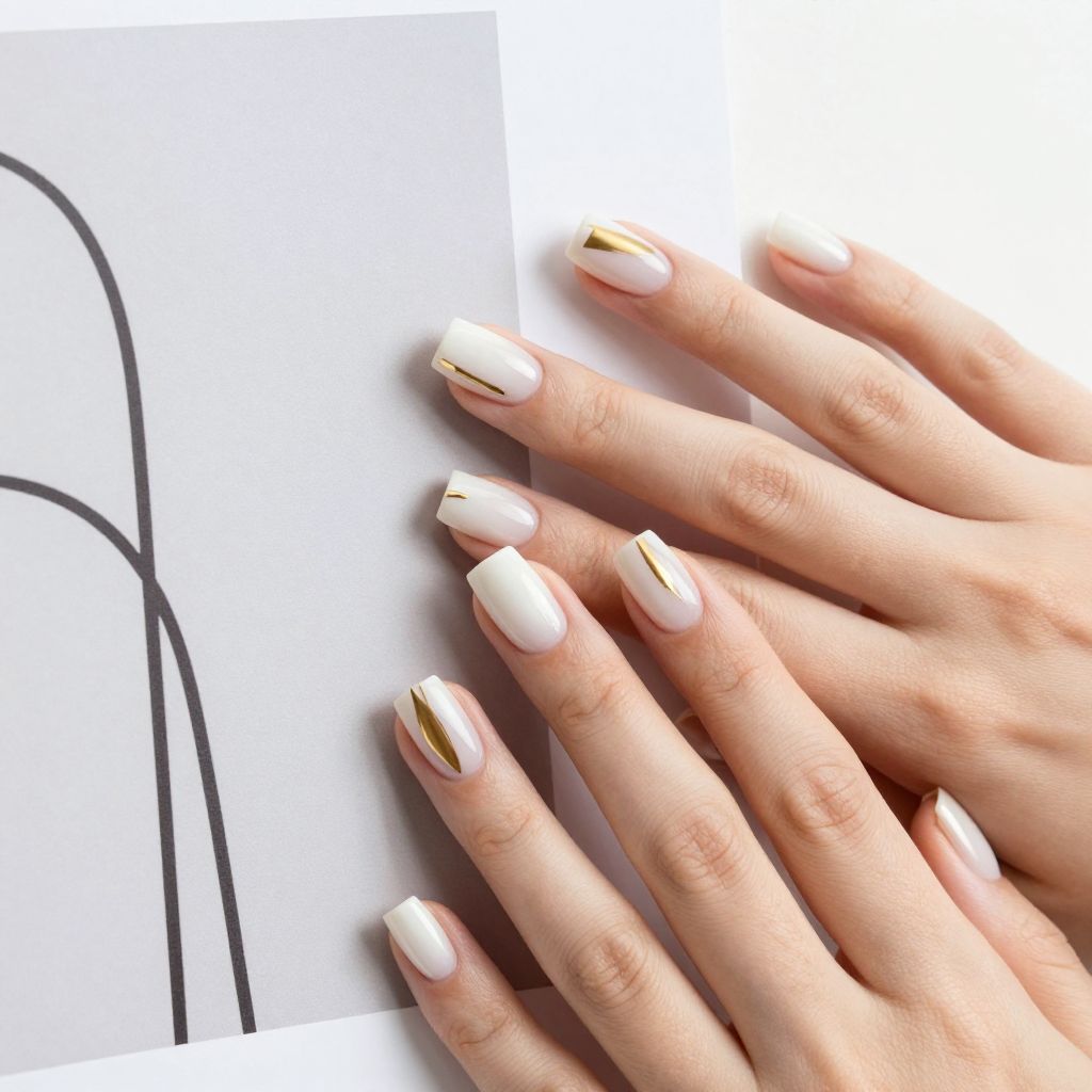 Gold nails idea 10