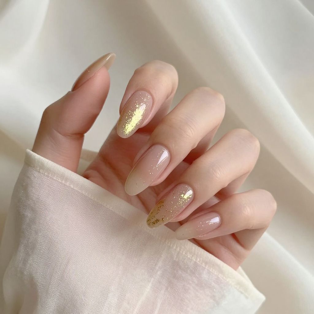 Gold nails idea 12