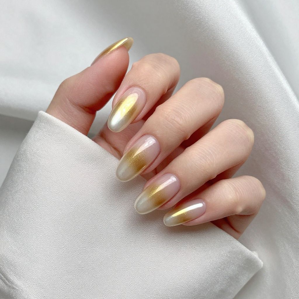 Gold nails idea 15