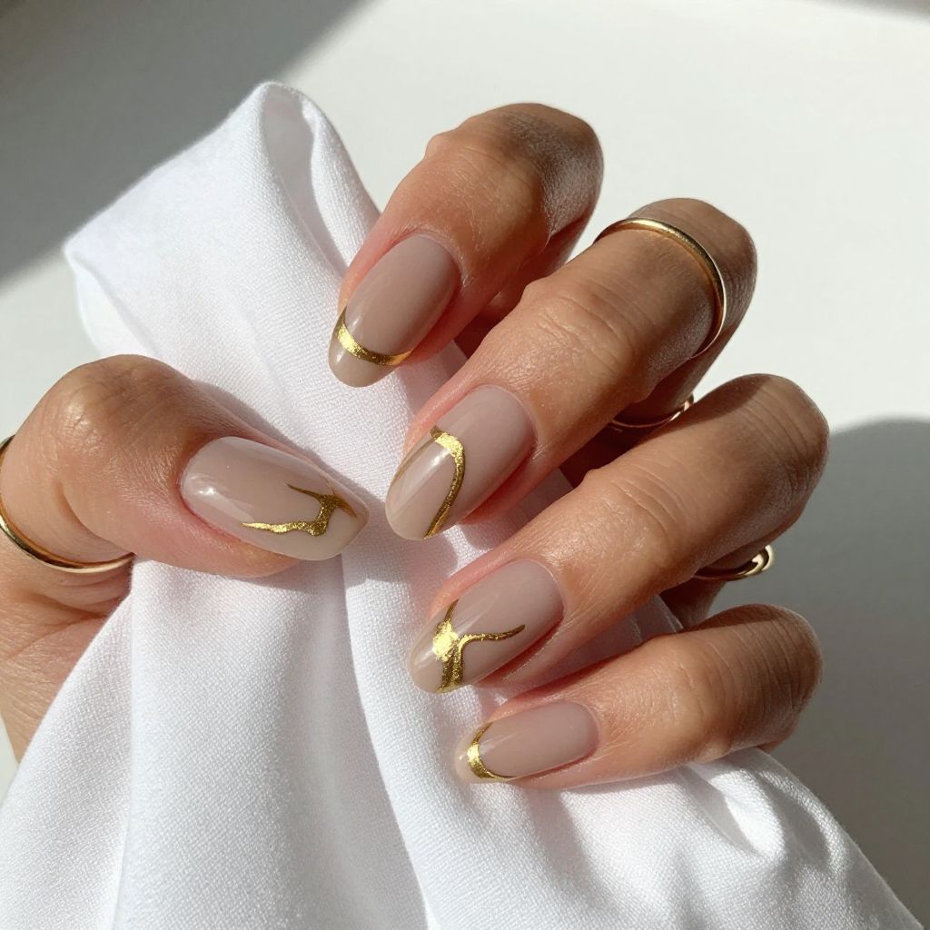 Taupe and Gold Accent