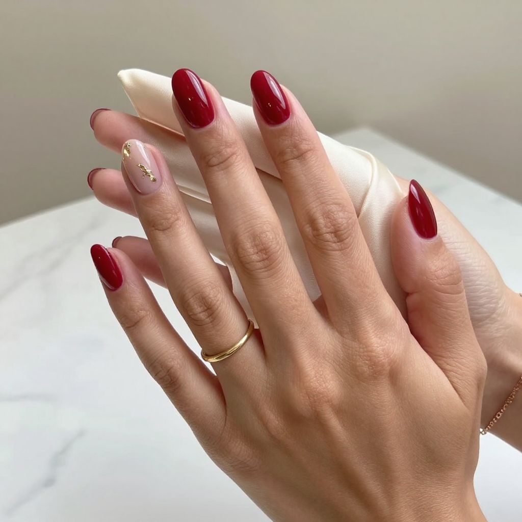 Elegant Red Oval