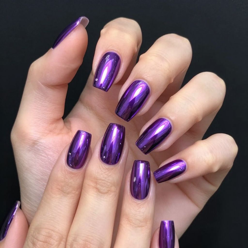 Purple nails idea 11
