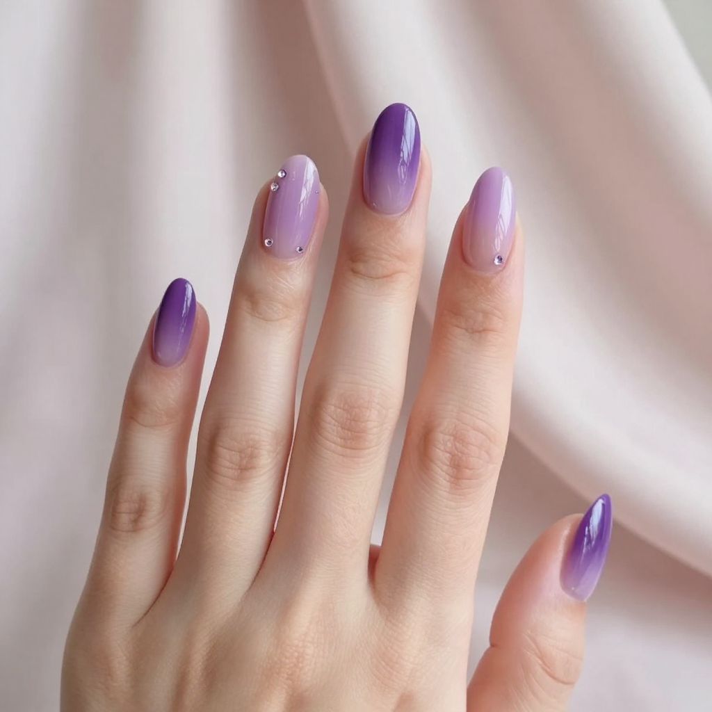 Purple nails idea 12