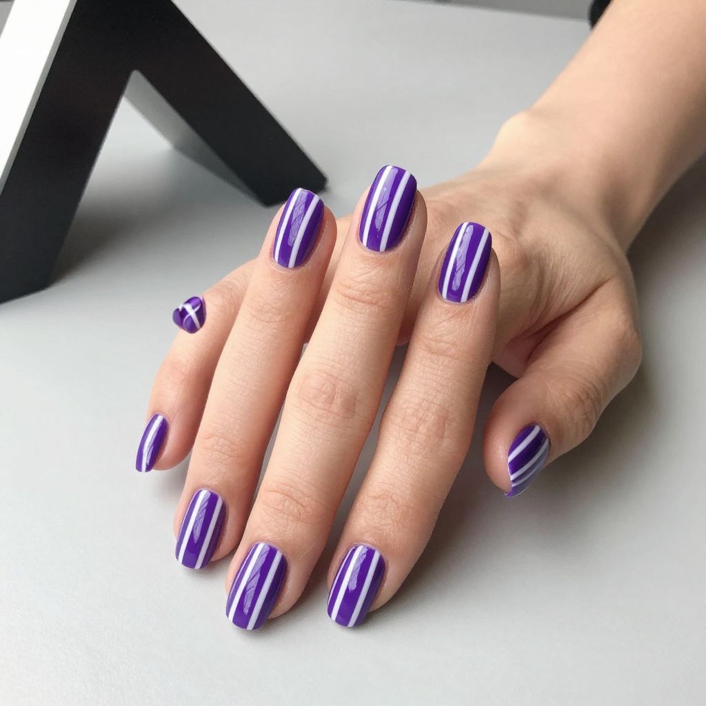 Purple nails idea 13