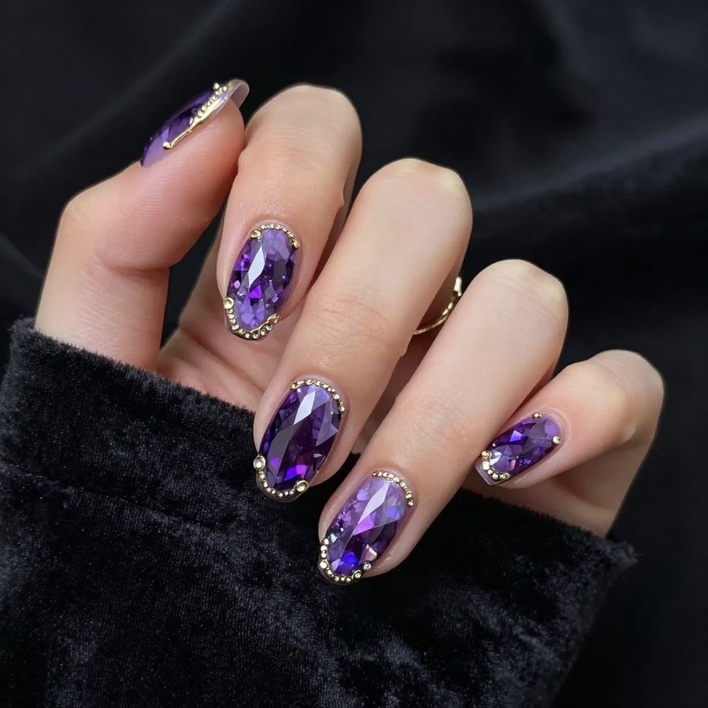 Purple nails idea 3