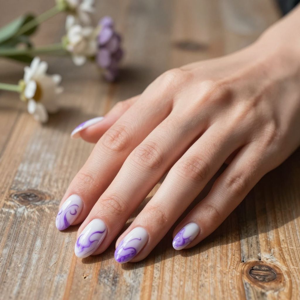 Purple nails idea 6