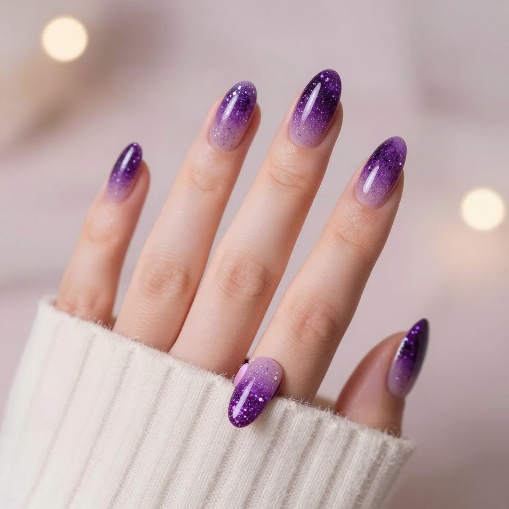 Purple nails idea 7