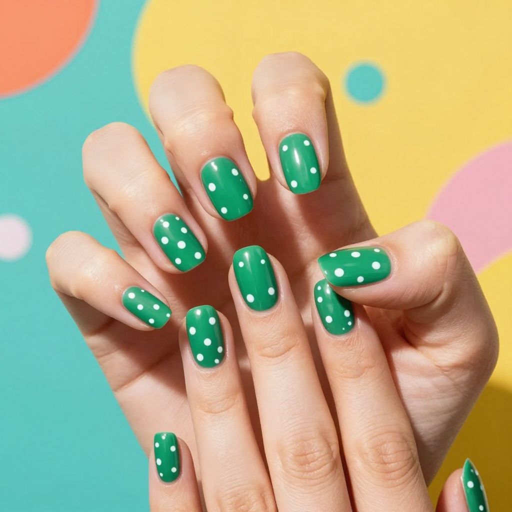 Emerald Green Nails idea 14