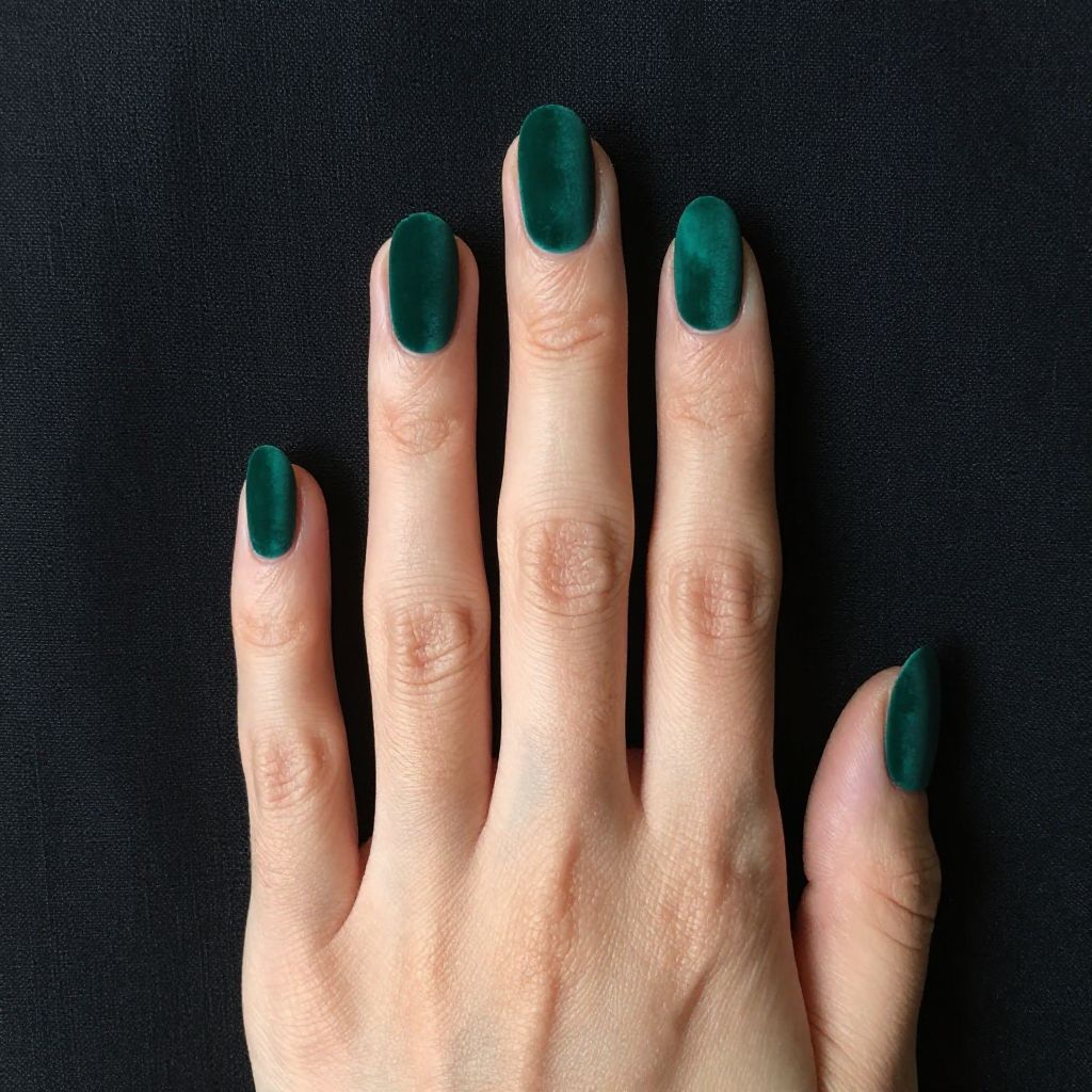 Emerald Green Nails idea 3