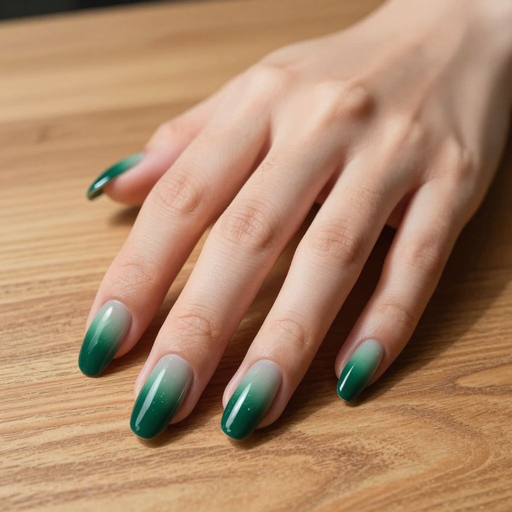 Emerald Green Nails idea 4