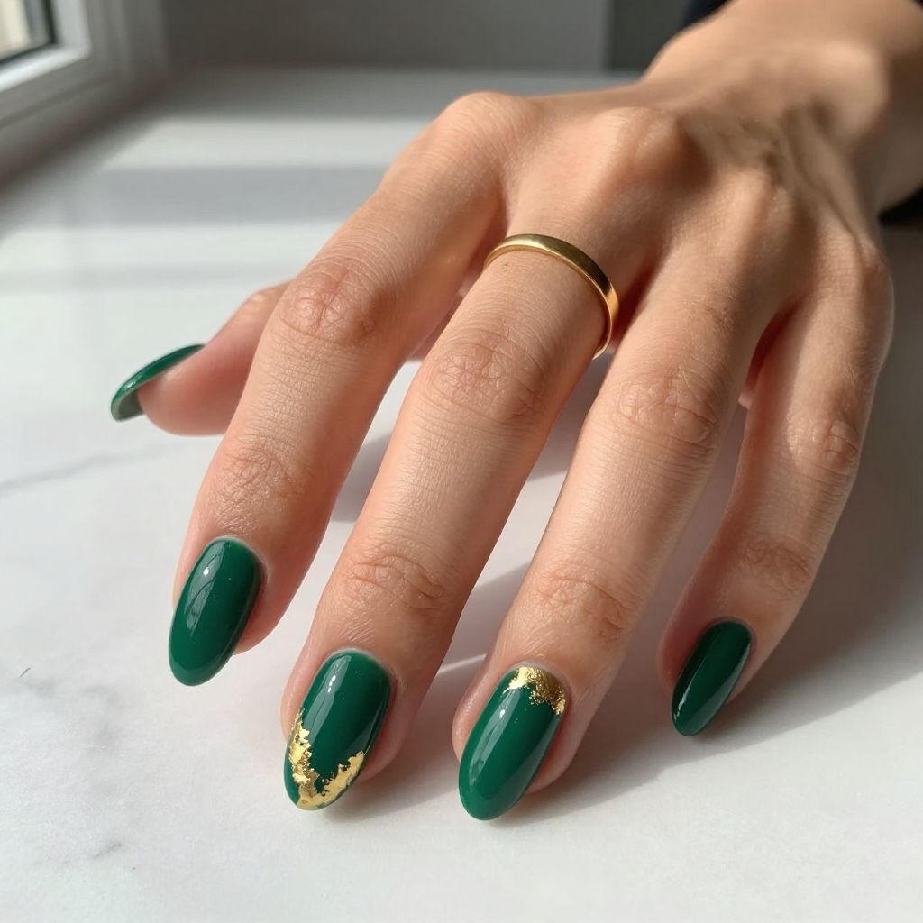 Emerald Green Nail Ideas 2
