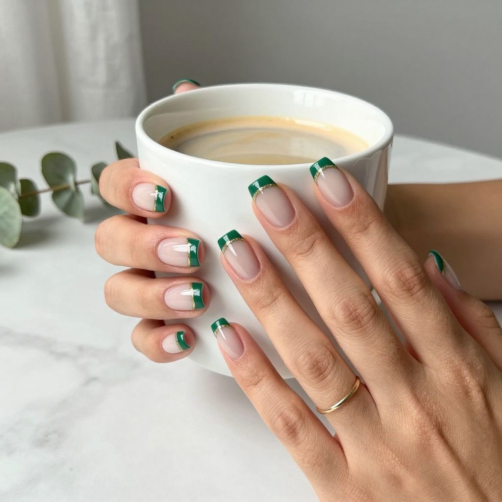 Emerald Green Nail Ideas 4