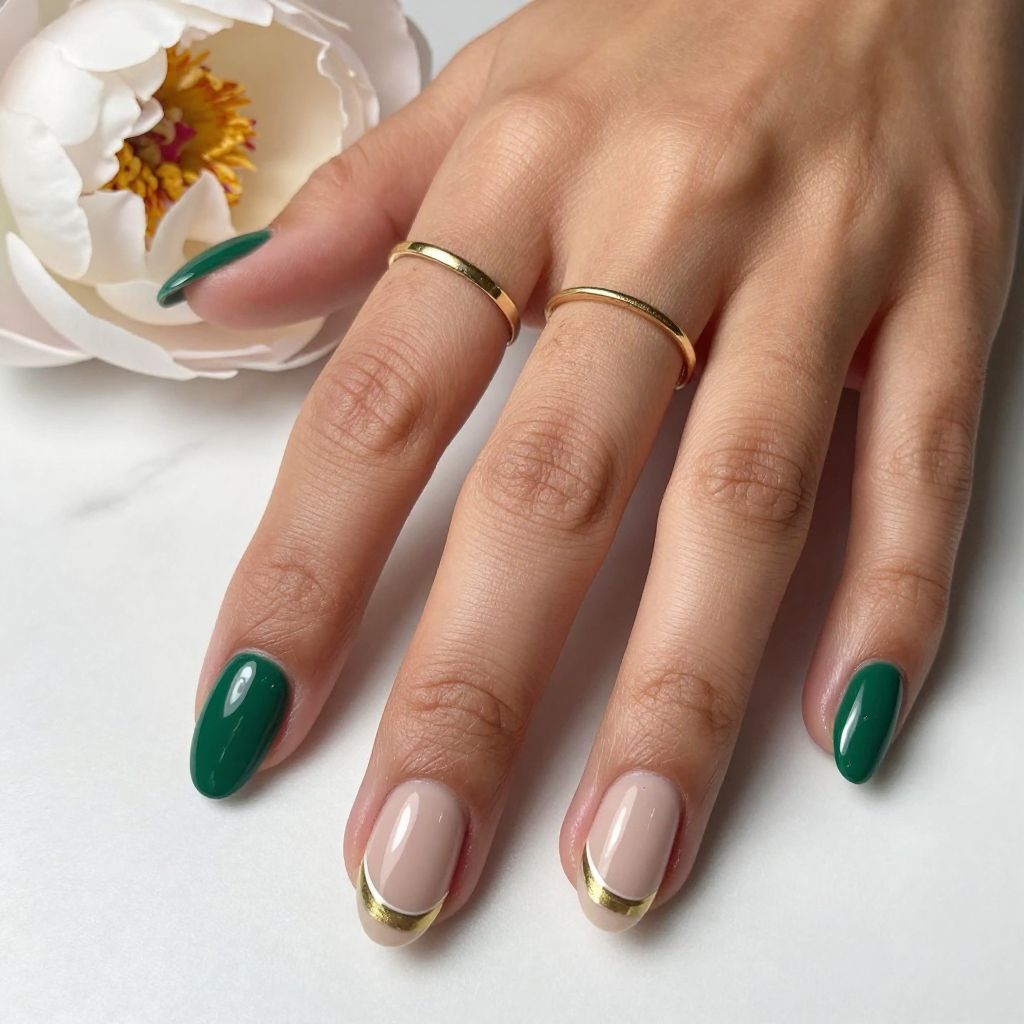 Emerald Green Nail Ideas 5