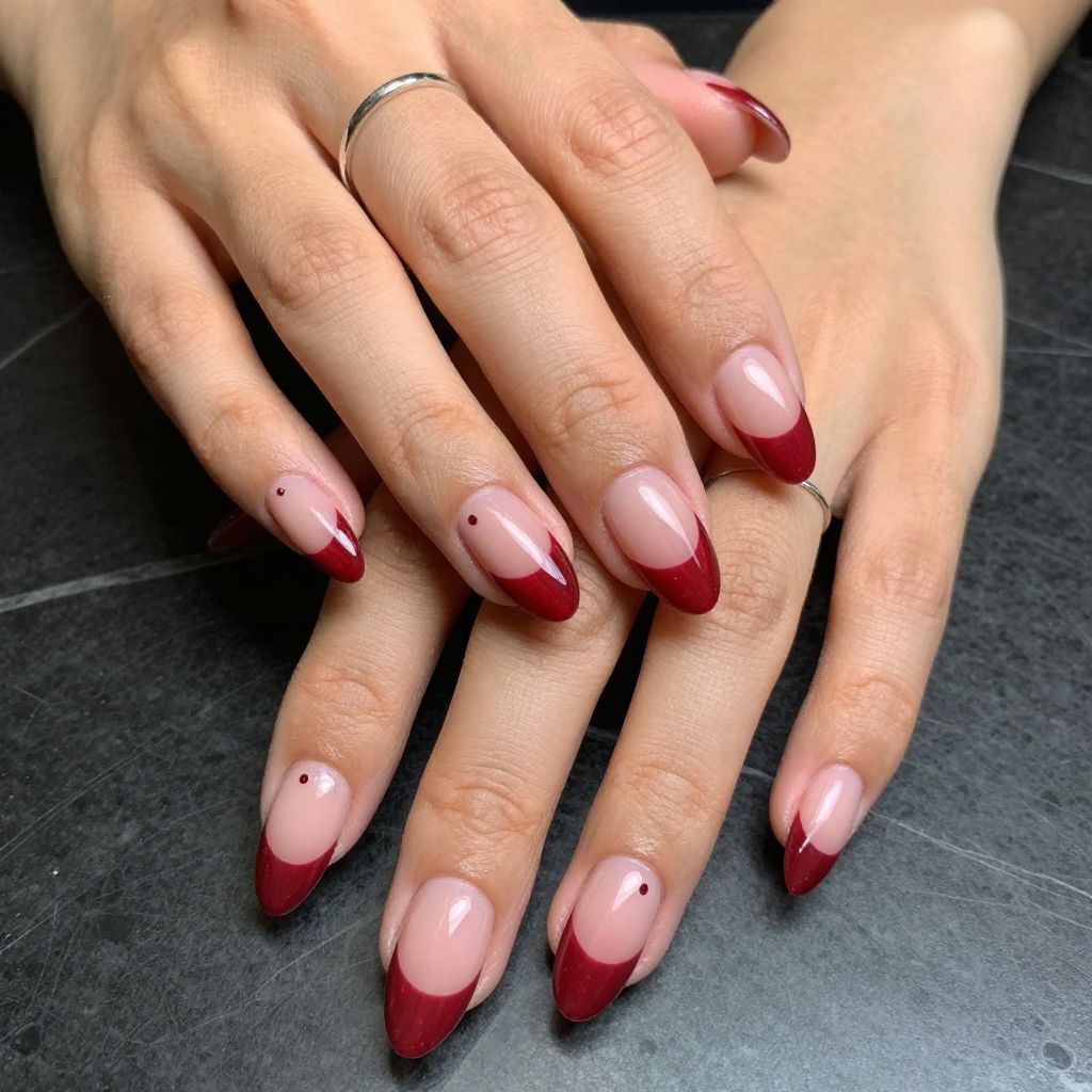 Blood Red Gradient Tips
