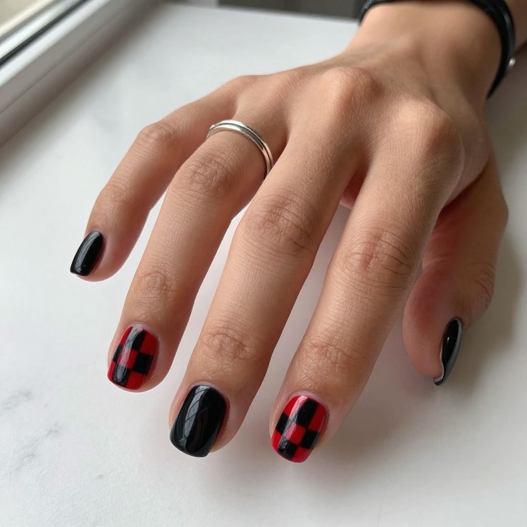 Red and Black Checkerboard Mix