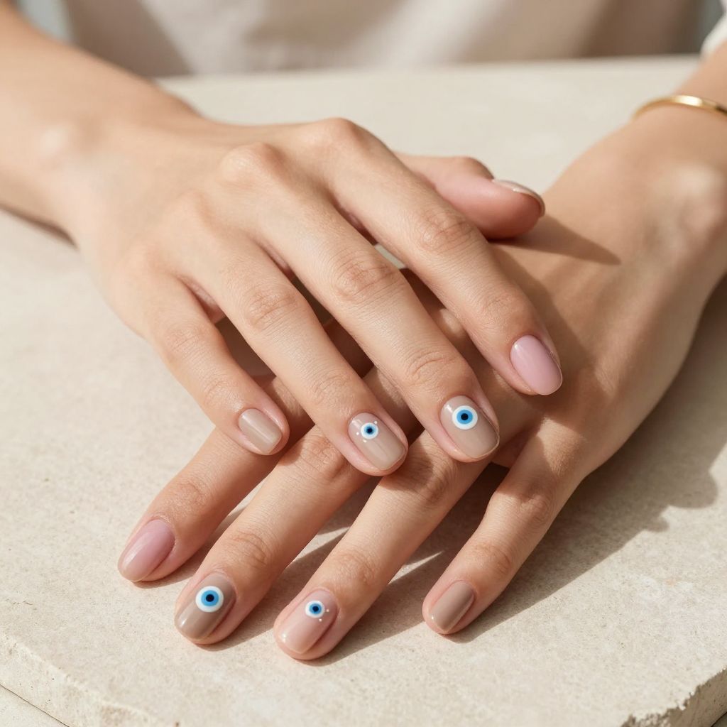 Neutral Tones With Tiny Blue Eyes