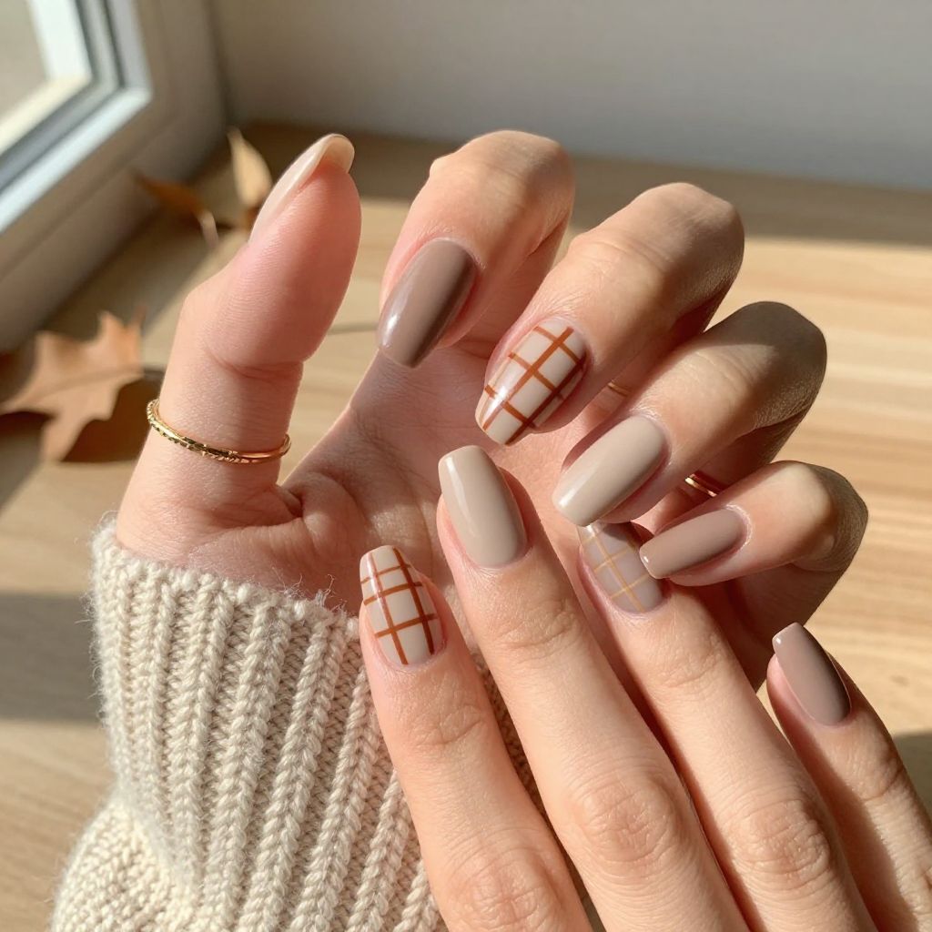 Fall Almond Nail Ideas image 10