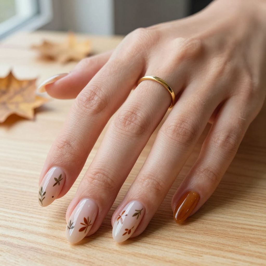 Fall Almond Nail Ideas image 4