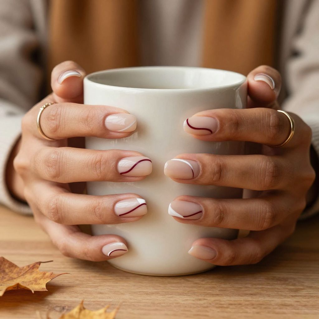 Fall Burgundy Nail Ideas 10