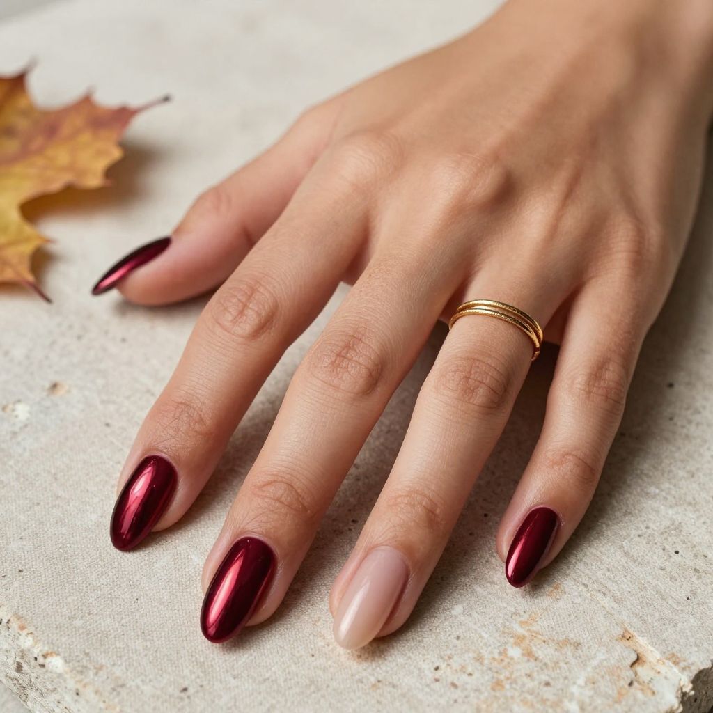 Fall Burgundy Nail Ideas 11