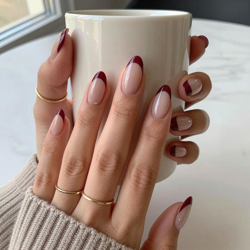Fall Burgundy Nail Ideas 15