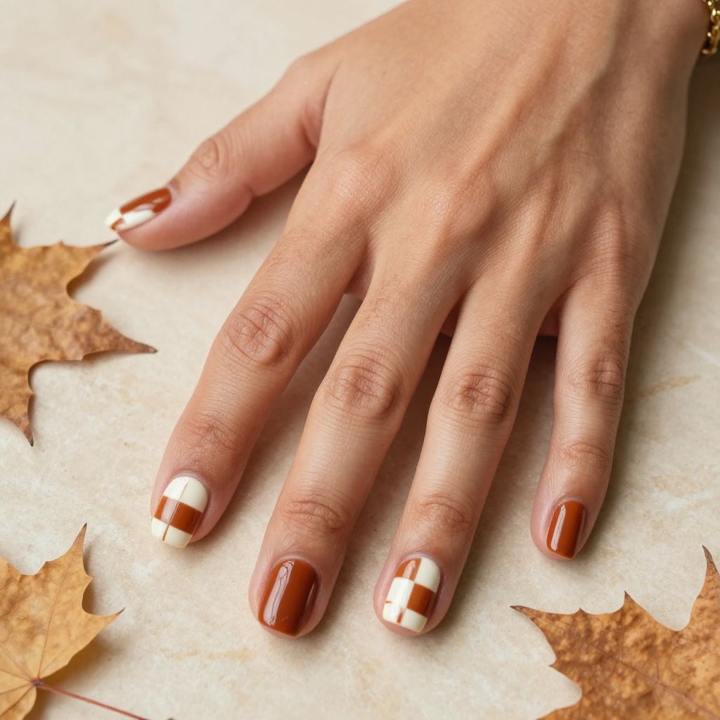 Rust and Cream Checker Mix