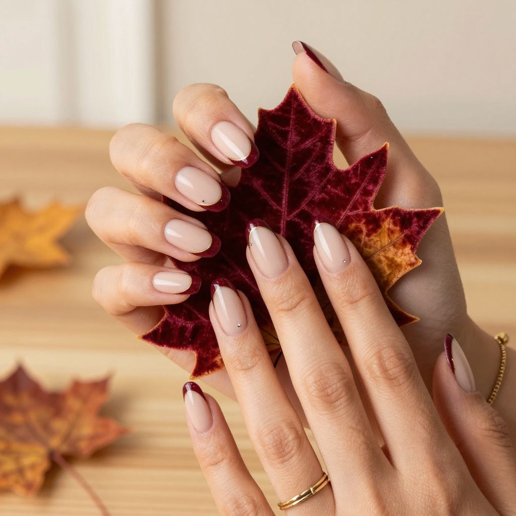 Burgundy Velvet Tips