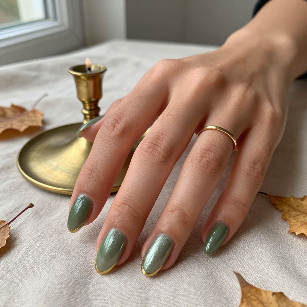 Olive Velvet Chrome
