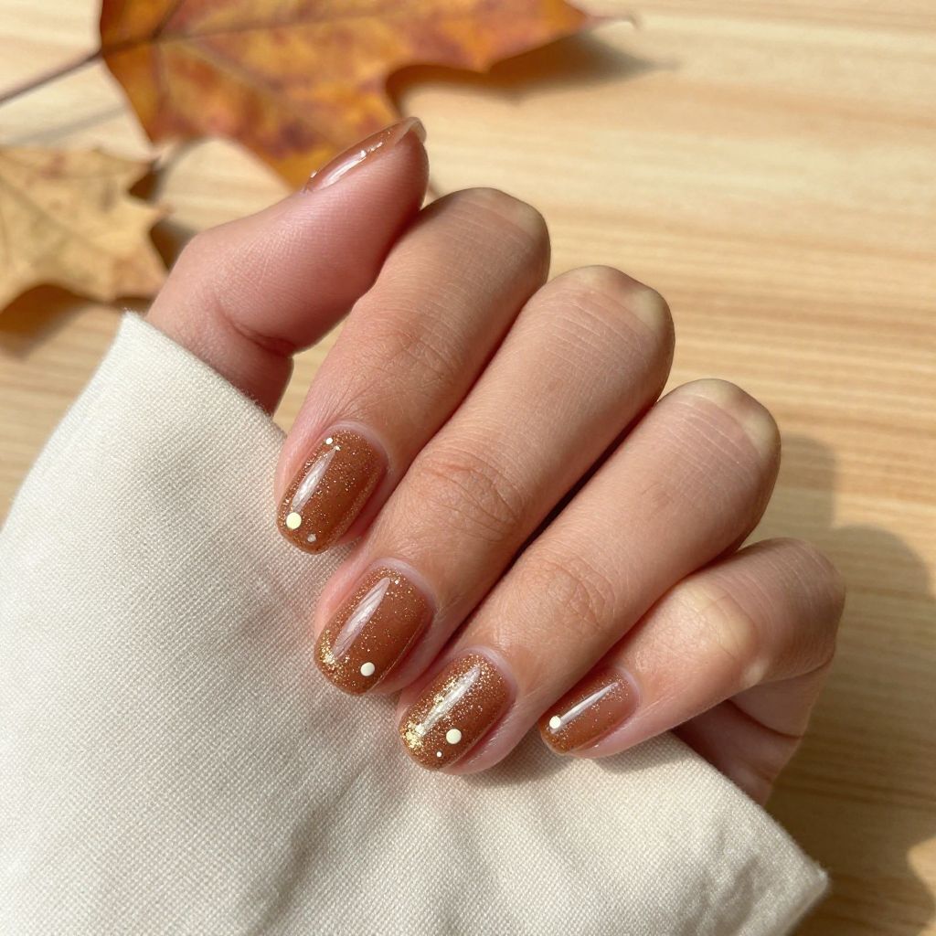 Cinnamon Sugar Short Nails