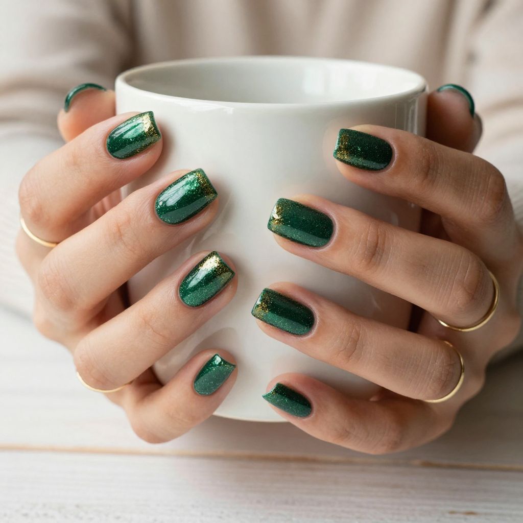 Forest Green Glitter Fade