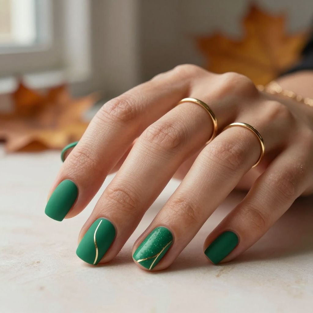 Matte Emerald Short Squares