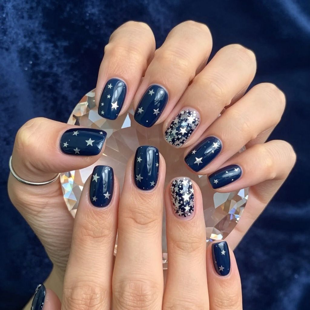 Navy with Starry Accents