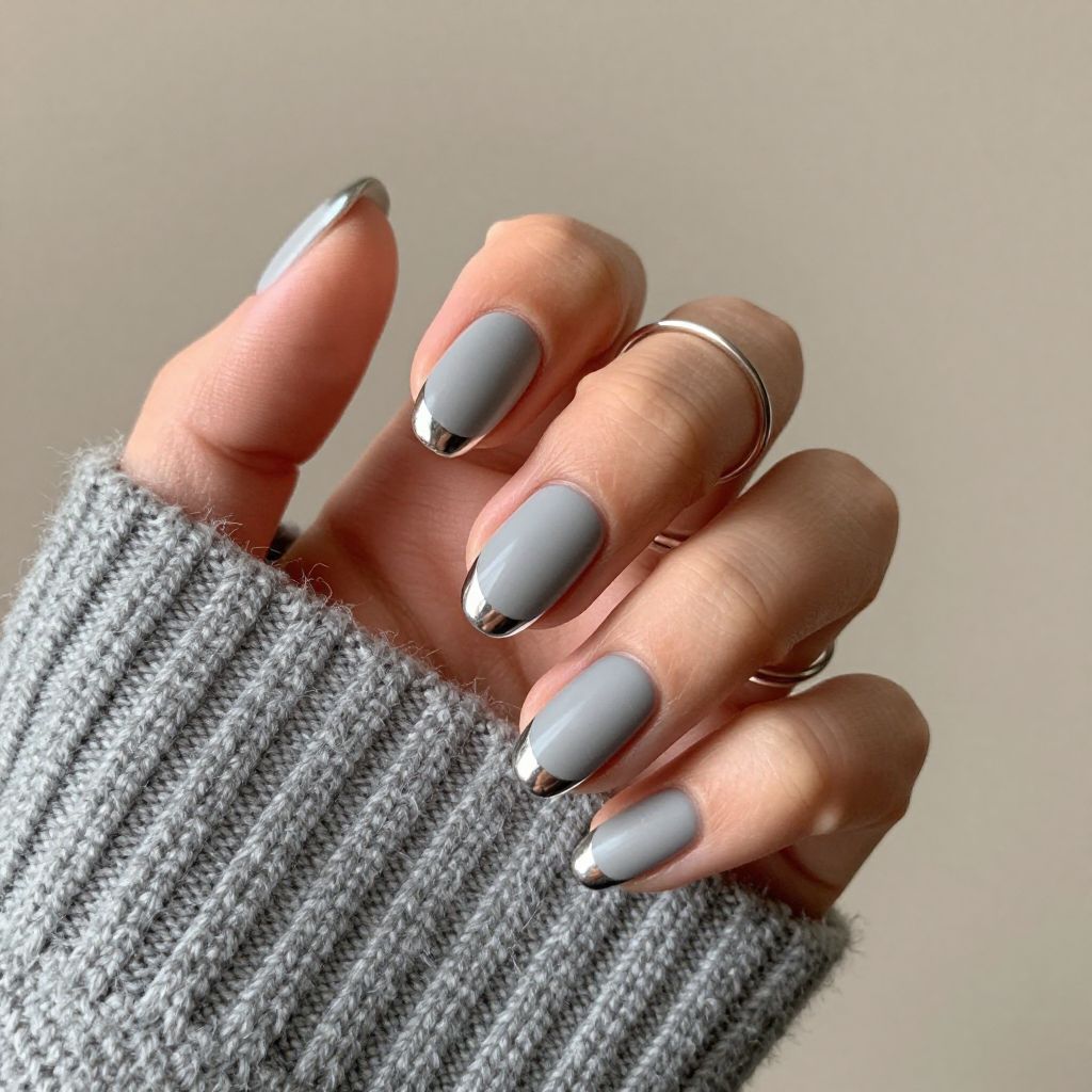 Grey with Metallic Tips