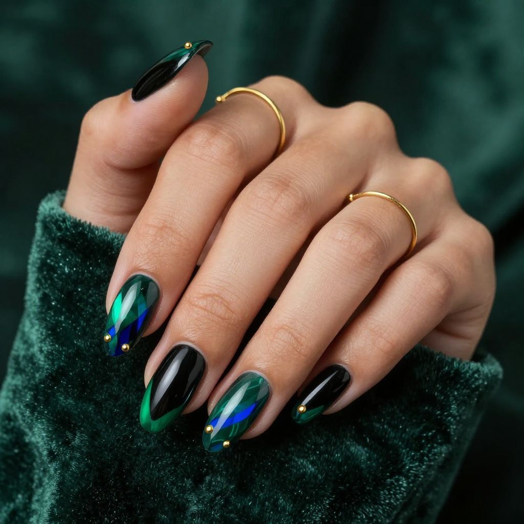 Black with Jewel Tones