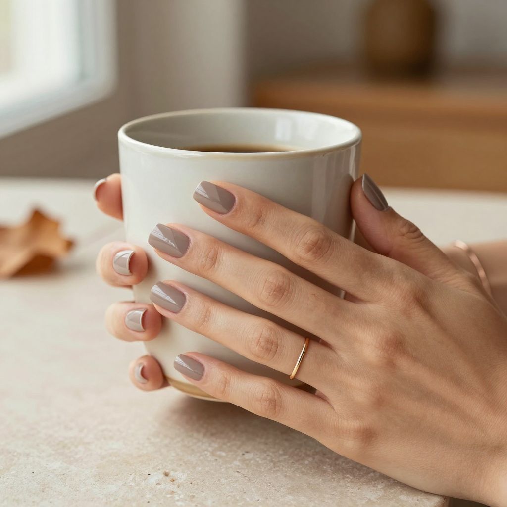 Soft Taupe with Negative Space Design