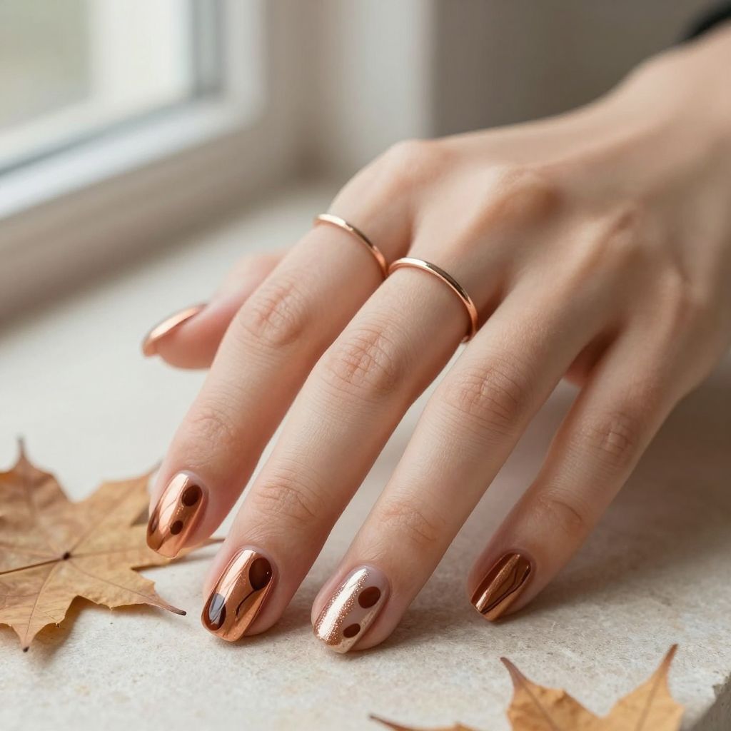 Warm Copper with Espresso Brown Details