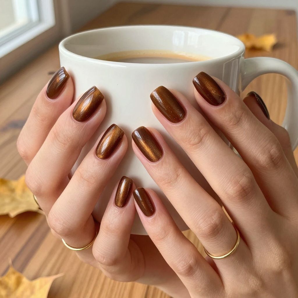 Espresso Brown with Bronze Shimmer Finish