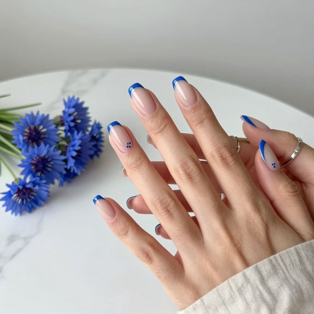 Blue Cornflower French