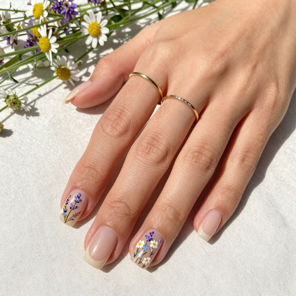 Wildflower Accent Nails