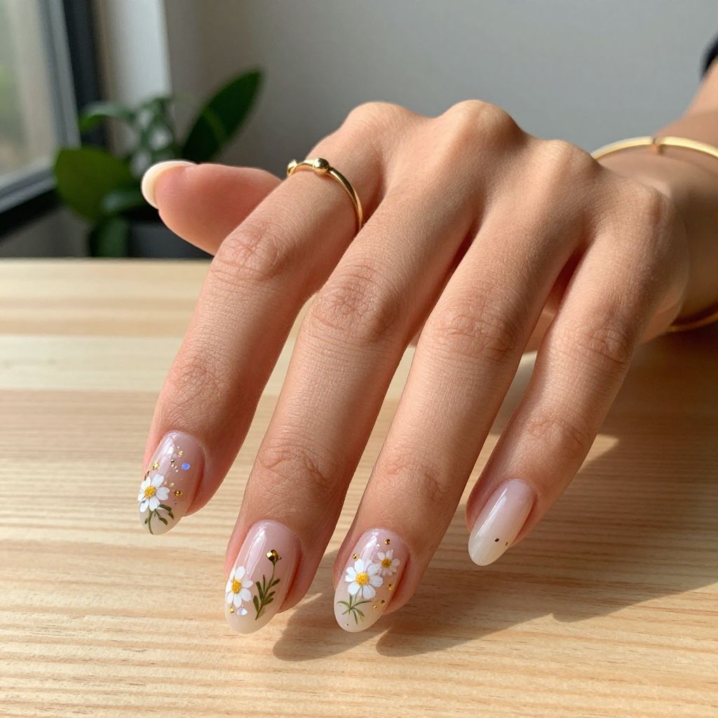 Pressed Flower Botanical Nails