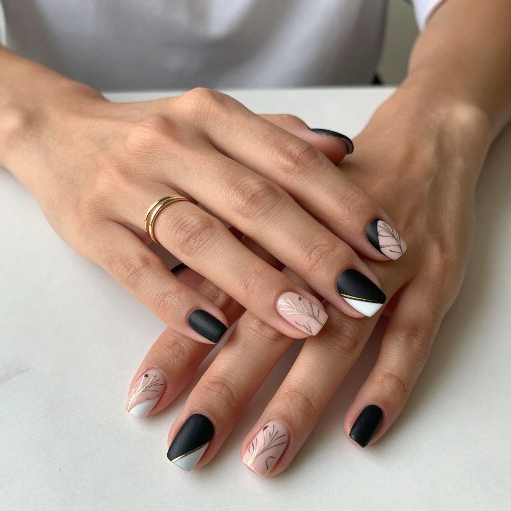 Geometric Florals with Linear Design