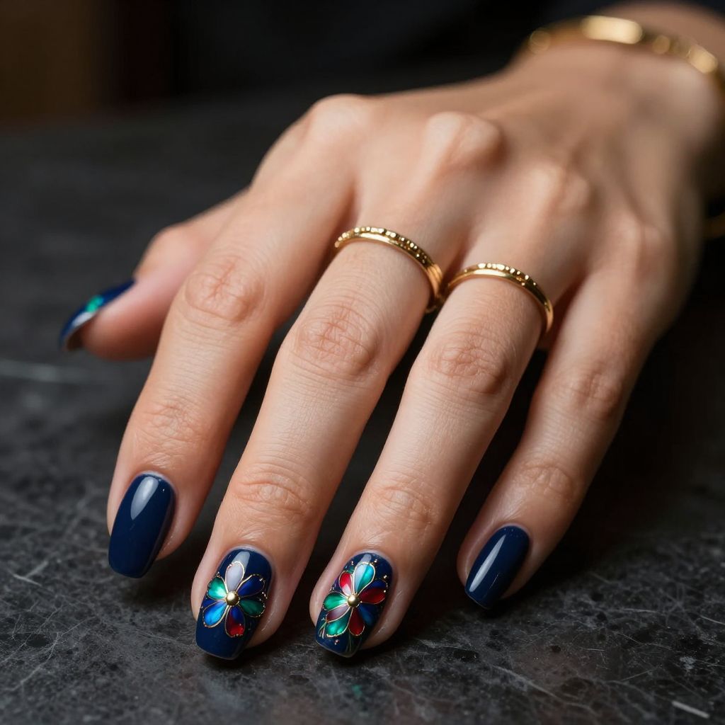 Midnight Florals on Dark Base