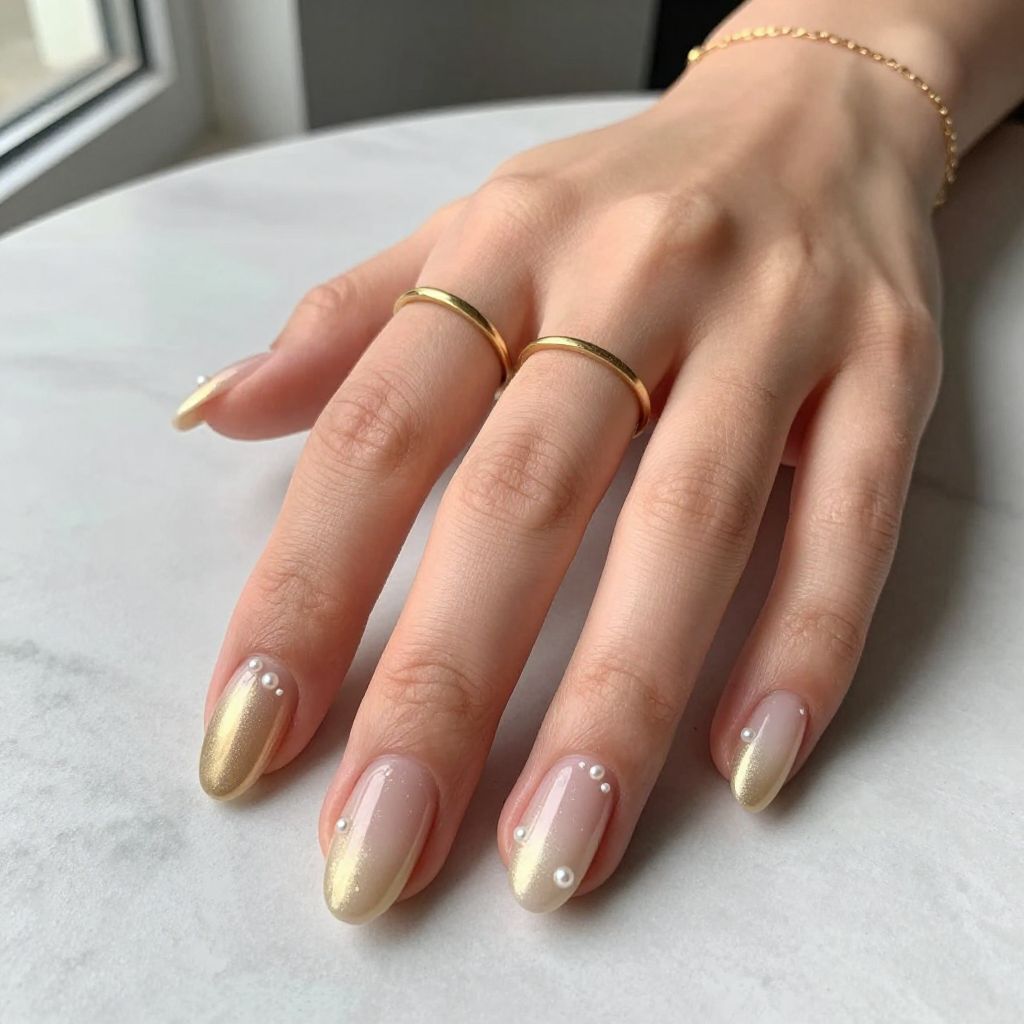 Champagne Ombre with Pearl Accents