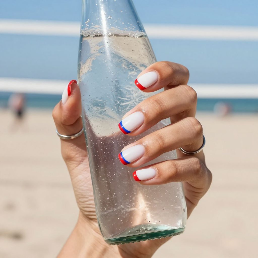 Classic Flag Tips Nails