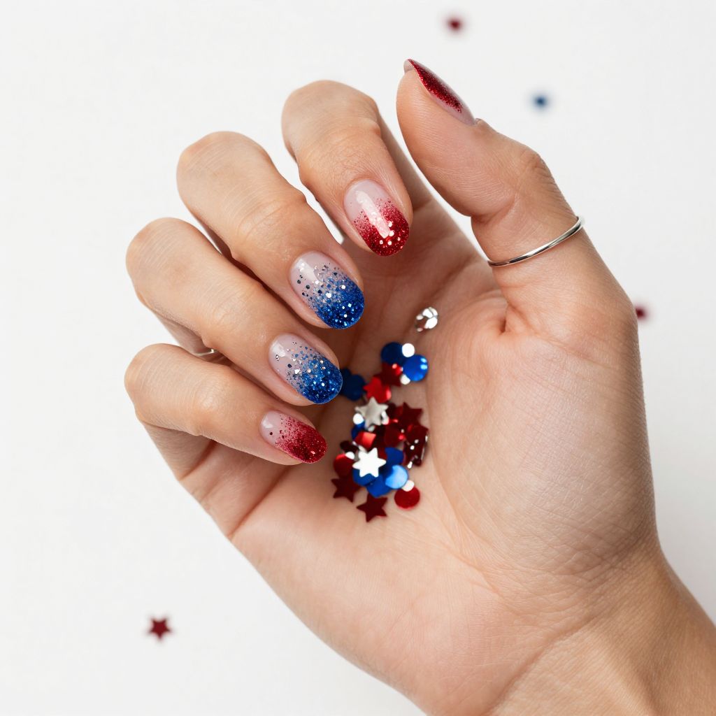 Confetti Gradient Nails