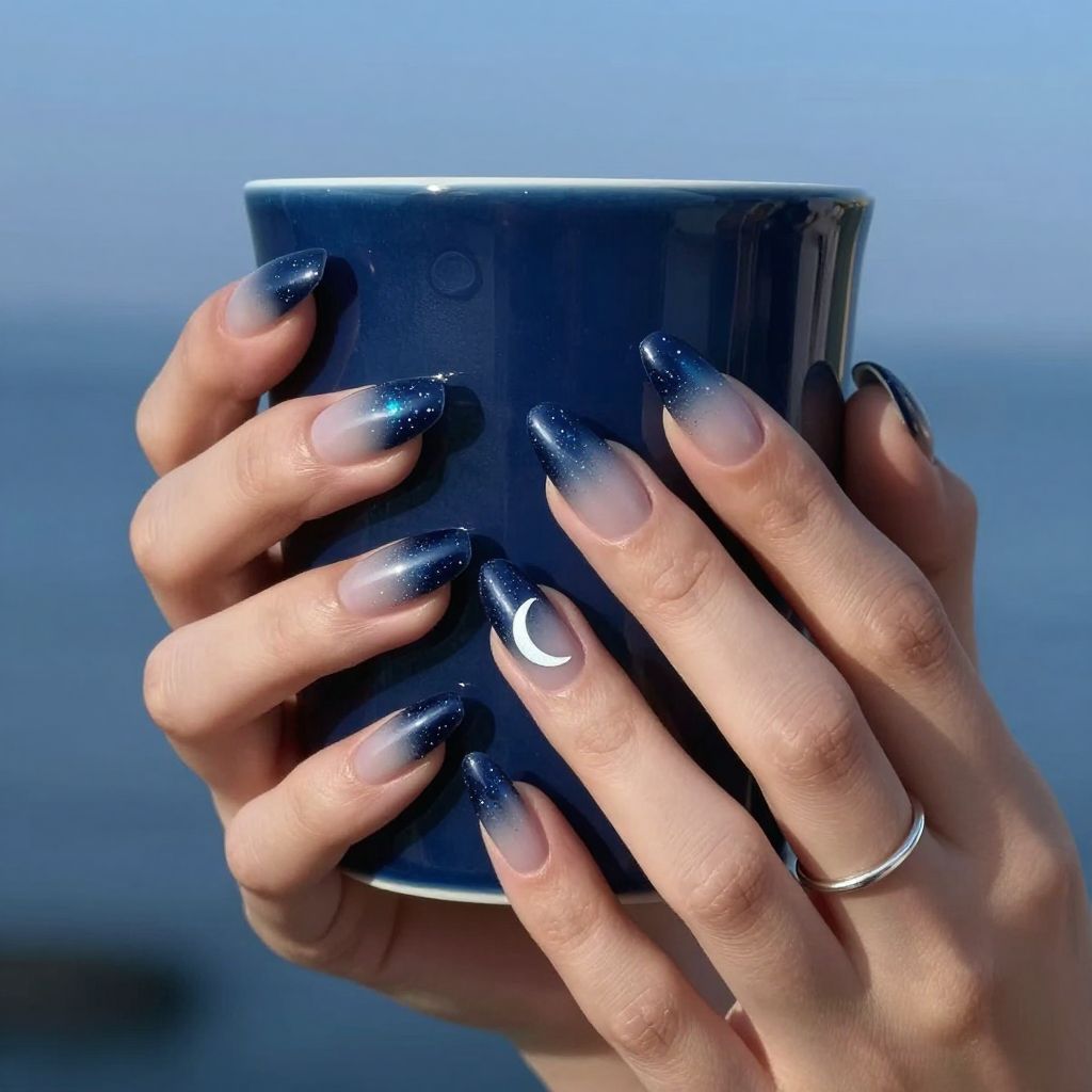 Starry Night Sky Nails